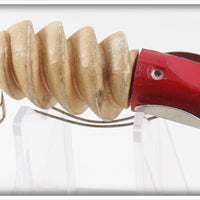 Zink Artificial Bait Co Red & White Zink Screwtail Lure