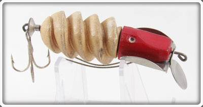 Zink Artificial Bait Co Red & White Zink Screwtail Lure