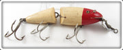 Vintage Creek Chub Red Head White Jointed Husky Musky Lure