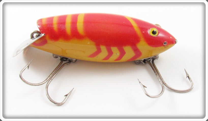 F.B. Hamilton Red & Yellow Medley's Wiggly Crawfish Lure