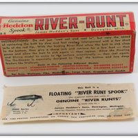 Heddon Fish Flash Silver & Red Lipless River Runt In Box