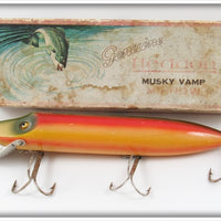 Vintage Heddon Rainbow 8" Musky Vamp In Box 7601