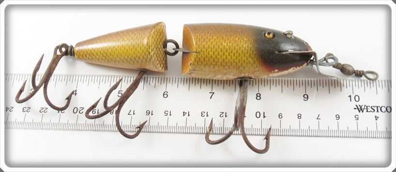 Vintage Creek Chub Golden Shiner Jointed Husky Musky Lure