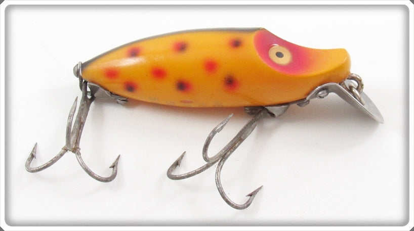 Vintage Heddon Spotted Orange River Runt Spook Sinker Lure 9110 SO