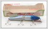 Vintage Creek Chub Blue Flash Plastic Jointed Pikie Lure In Box 2634 P