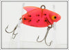 Vintage Heddon Fire Red With Black Spots Sonic Lure 385 FRBS