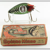 Uniline Mfg Co. Green White Ribs Spinno Minno In Unmarked Box