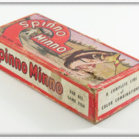 Uniline Mfg Co. Grey Ribs Red Head Spinno Minno In Box 503