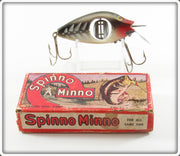 Uniline Mfg Co. Grey Ribs Red Head Spinno Minno In Box 503 