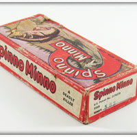 Uniline Mfg Co. Grey Ribs Red Head Spinno Minno In Box 503