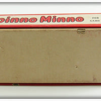 Uniline Mfg Co. Red Pastel Gold Ribs Spinno Minno In Box 601