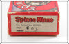 Uniline Mfg Co. Red Pastel Gold Ribs Spinno Minno In Box 601