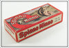 Uniline Mfg Co. Red Pastel Gold Ribs Spinno Minno In Box 601