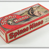 Uniline Mfg Co. Red Pastel Gold Ribs Spinno Minno In Box 601