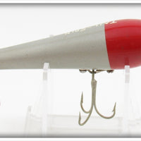 Vintage Trenton Silver Red Head Tail Spin Lure