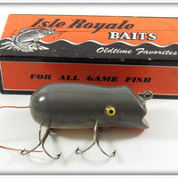 Vintage Isle Royale Gray Swimming Mouse Lure In Box