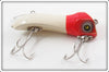Vintage Pflueger Red Head White Wizard Wiggler Lure 