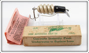 Zink Artificial Bait Co. Black & White Screwtail In Brown Crab Box