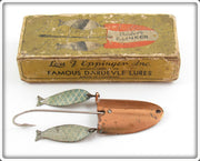 Vintage Lou Eppinger Copper Dardevle Klinker Lure In Box