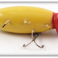 Vintage Moonlight Bait Co. Yellow & Red Ladybug Wiggler Lure