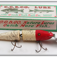 Creek Chub Non Luminous Red Head With Glitter Jointed Pikie In Box