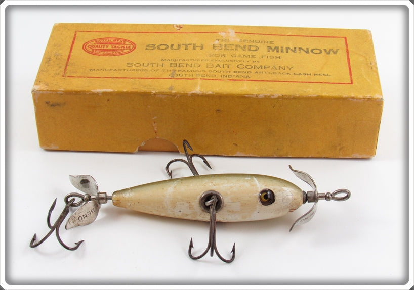 Vintage South Bend Slate Back Minnow Lure In Unmarked Box