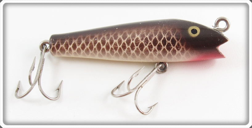 Vintage Creek Chub Brown Scale Spinning Darter Lure 