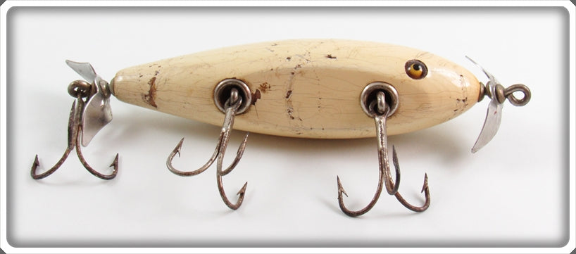 Creek Chub Solid White Injured Minnow 1512 Special Lure For Sale