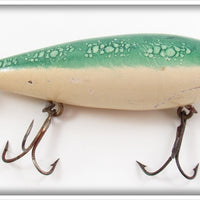 Vintage Ypsilanti Bait Co Green & White Ypsi Minnow Lure 