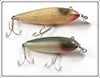 Vintage Creek Chub Silver Flash Wiggler & Chub Baby Wiggler Lure Pair