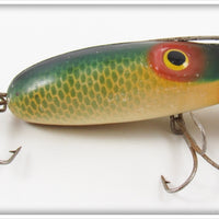 Vintage L. Cooper Green Scale Jac Pot Lure 