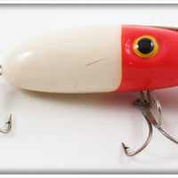 Vintage L. Cooper Red & White Jac Pot Lure 