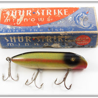 Vintage Shur Strike Red Side Bass Oreno Lure In Box