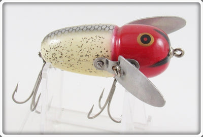 Vintage Heddon Red Head Flitter Fat Head Crazy Crawler Lure 2120 RHF