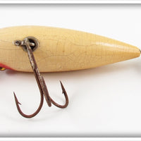 Heddon White & Red 300 Surface Minnow 302