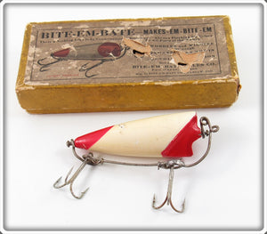 Bite Em Bate Sales Co Red & White Rotating Bait In Box