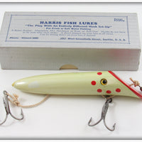 Harris Fish Lures Green Pearl Red Dot Size 5 Salmon Plug In Box