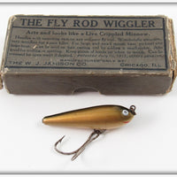 Vintage Jamison Golden Shiner Fly Rod Wiggler Lure In Box