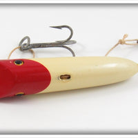 Harris Fish Lures White Red Head Size 4 Salmon Plug In Box