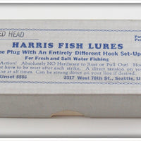 Harris Fish Lures White Red Head Size 4 Salmon Plug In Box