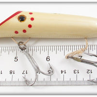 Harris Fish Lures White Pearl Red Dot Size 4 Salmon Plug In Unmarked Box