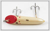 Harris Fish Lures White Pearl Red Dot Size 4 Salmon Plug In Unmarked Box