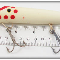 Harris Fish Lures White Red Dot Size 5 Salmon Plug