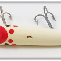 Harris Fish Lures White Red Dot Size 5 Salmon Plug