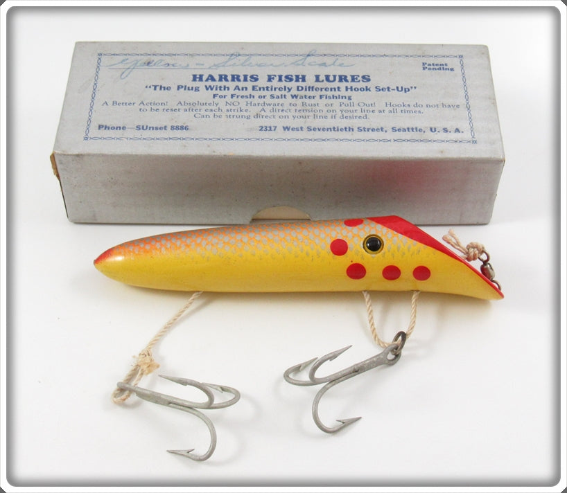 Harris Fish Lures Yellow King Silver Scale Size 5 Salmon Plug In Box