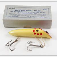 Harris Fish Lures Yellow Pearl Red Dot Size 4 Salmon Plug In Box