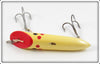 Harris Fish Lures Yellow Pearl Red Dot Size 4 Salmon Plug In Box