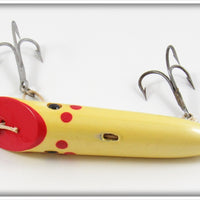 Harris Fish Lures Yellow Pearl Red Dot Size 4 Salmon Plug In Box