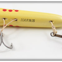 Harris Fish Lures Yellow Pearl Red Dot Size 4 Salmon Plug In Box