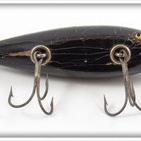 Creek Chub Solid Black Injured Minnow 1513 Special Lure